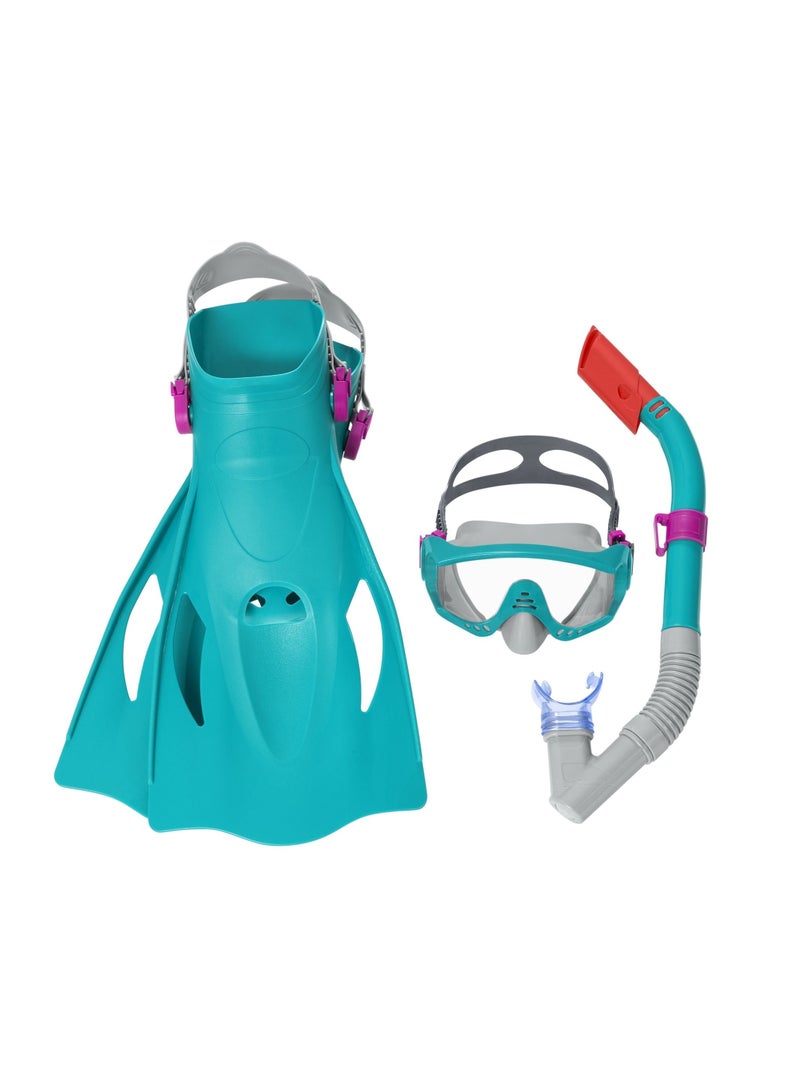 Bestway - Spark Wave Snorkel Set (Size: 41-46) Cyan - 25020 - Image 1