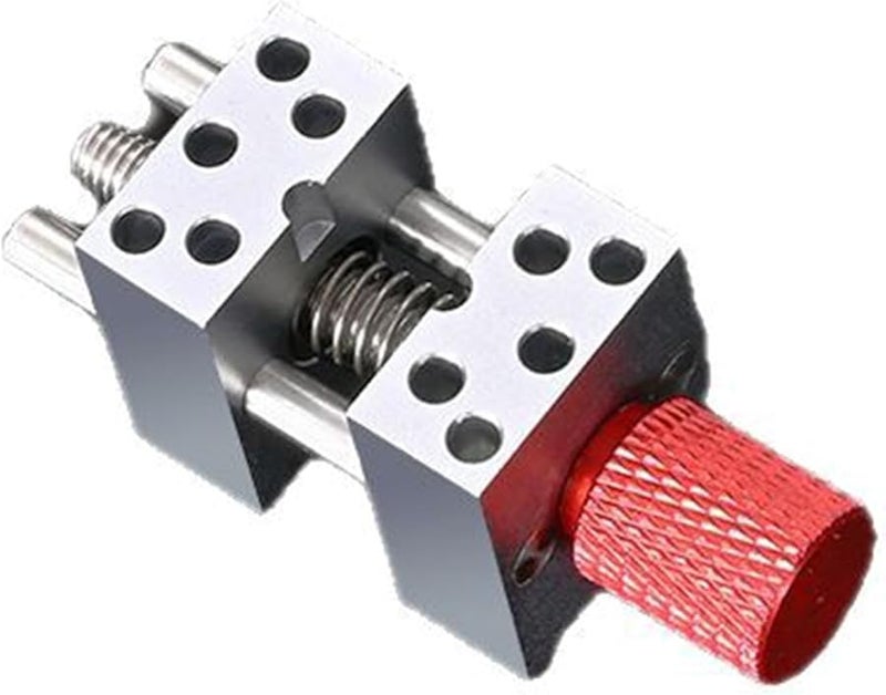 Red Aluminum Alloy Adjustable Drill Press Vise With 10 Holes For Jewelry Model Making - Image 2