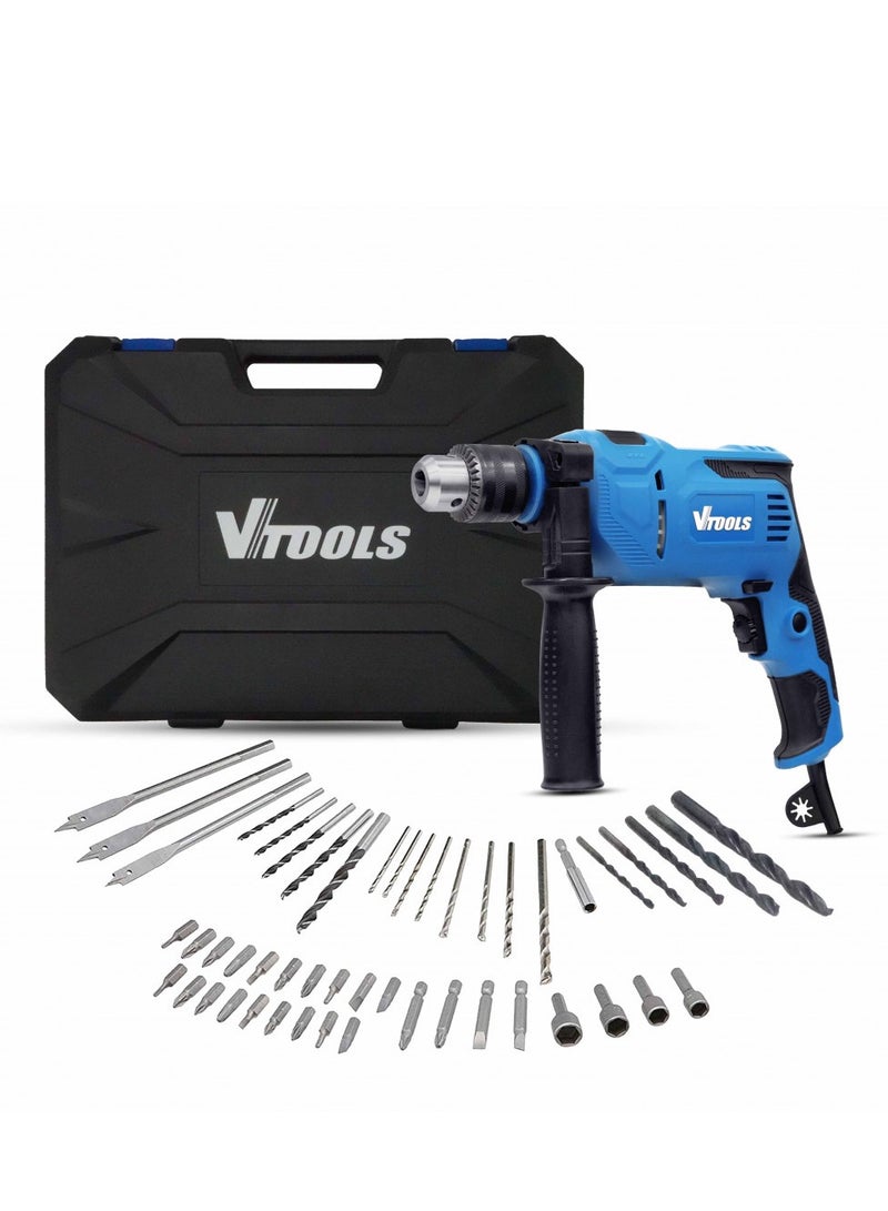 VTOOLS 710W Electric Impact Drill Set with 13mm Keyed Chuck - Image 1