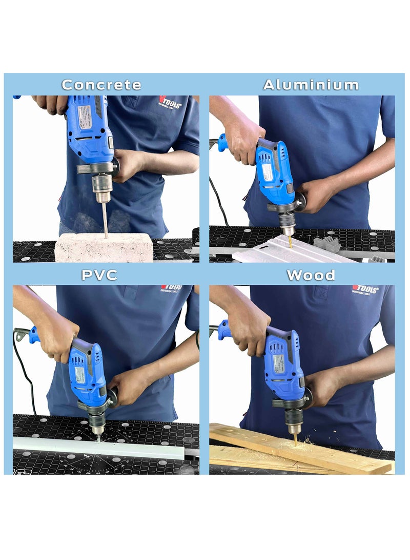 VTOOLS 710W Electric Impact Drill Set with 13mm Keyed Chuck - Image 4