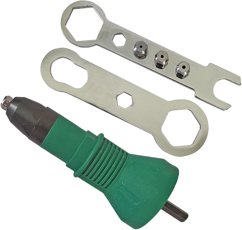 Inditrust 1pc Rivet Gun Adapter GREEN size (2.4, 3.2, 4.0, & 4.8) mm Light Duty Fast Hitting Rivet Gun with 30 rivets - Image 2
