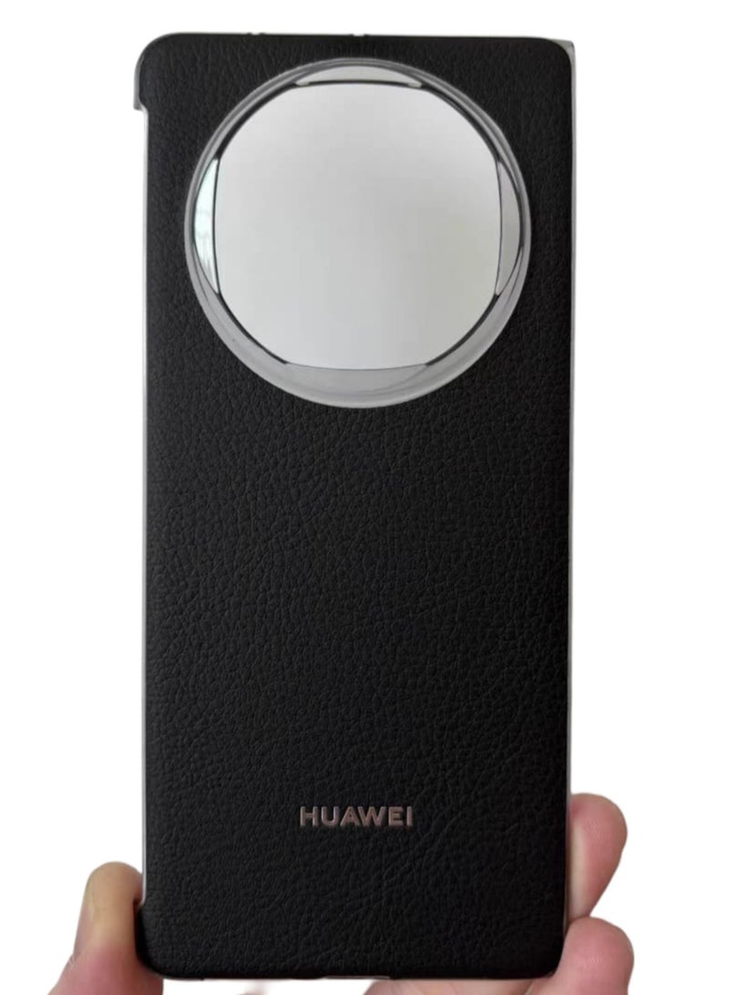 HUAWEI For Huawei Mate X6 Rotating Bracket Luxury Business Plating Leather Case for Huawei MateX6 Screen Protection Phone Cover Black - Image 4