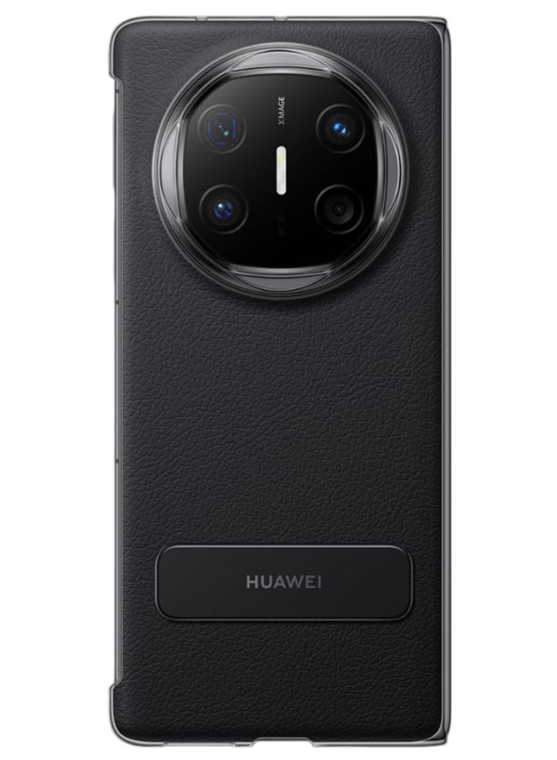 HUAWEI For Huawei Mate X6 Rotating Bracket Luxury Business Plating Leather Case for Huawei MateX6 Screen Protection Phone Cover Black - Image 2