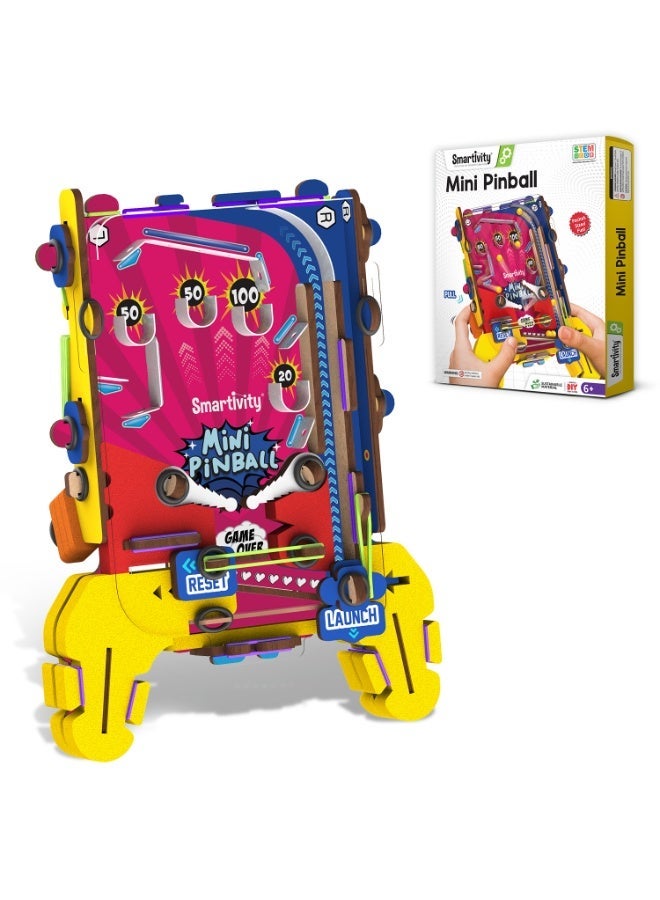 Smartivity Mini Pinball DIY STEM Educational Toy Kit for Kids Age 6+ | Wooden Learning Toy | Build & Play | Gift for Boys & Girls - Image 1