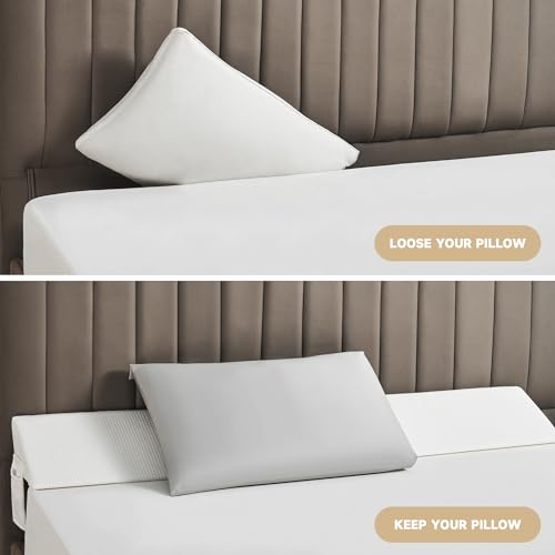 IFNOW King Size(76"x6"x10") Bed Wedge Pillow for Headboard, Mattress Gap Filler(0-8"), Bed Wedge for Gap Between Your Headboard and Mattress White - Image 2