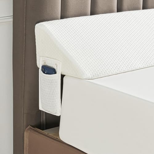 IFNOW King Size(76"x6"x10") Bed Wedge Pillow for Headboard, Mattress Gap Filler(0-8"), Bed Wedge for Gap Between Your Headboard and Mattress White - Image 1