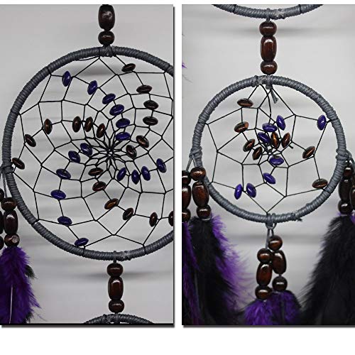 Tellpet Dream Catchers Purple Handmade Feather Dreamcatcher - Image 5