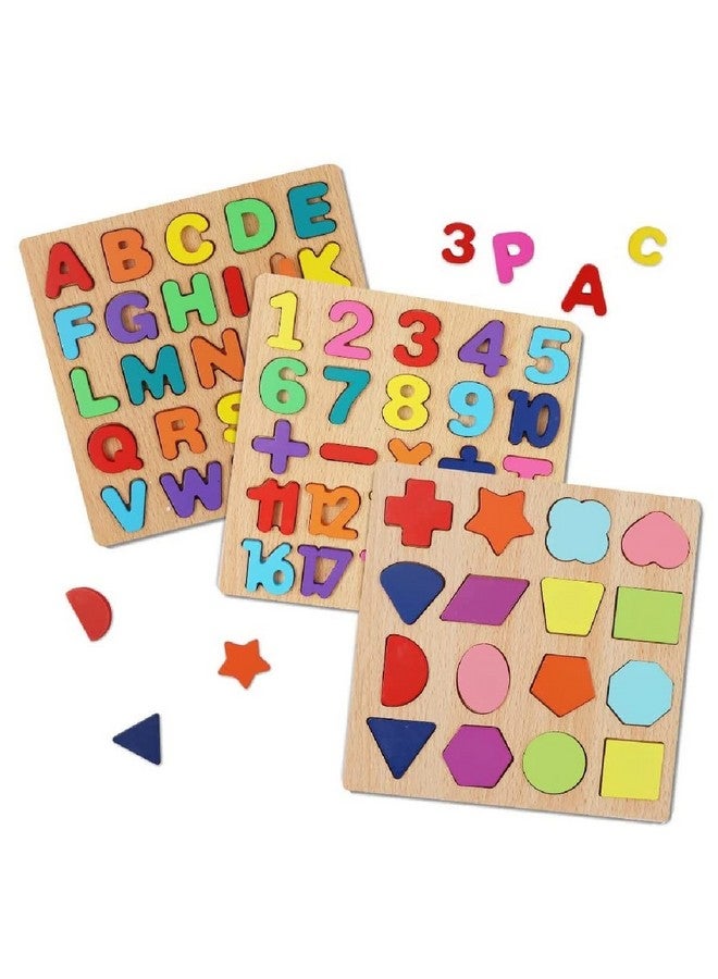 Chocozone Wooden Learning Educational Game Board For Kids, Puzzle Toys For 2 Years Old Boys & Girls (Alphabets, Numbers & Shapes) - Image 2