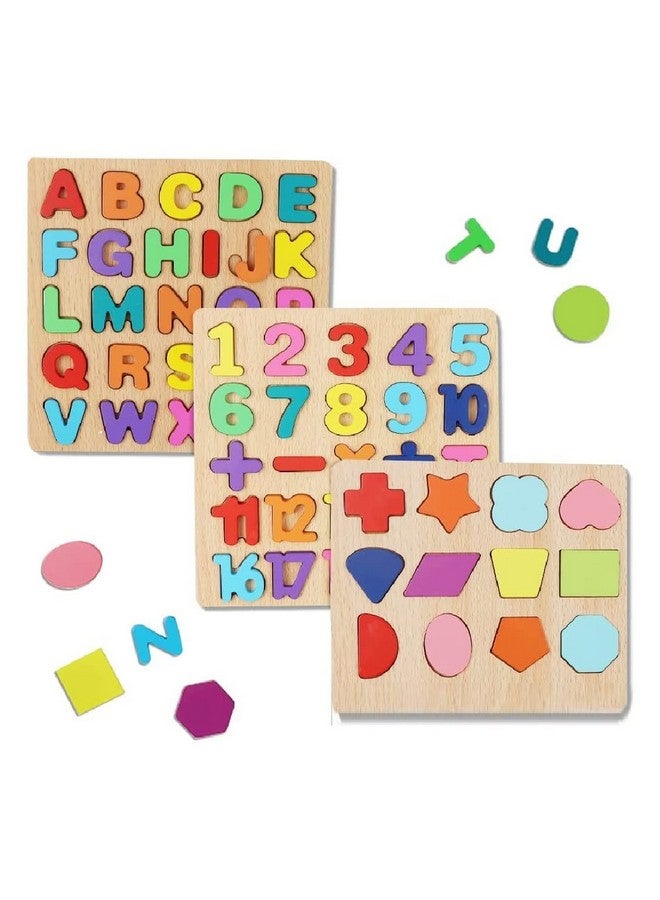 Chocozone Wooden Learning Educational Game Board For Kids, Puzzle Toys For 2 Years Old Boys & Girls (Alphabets, Numbers & Shapes) - Image 1