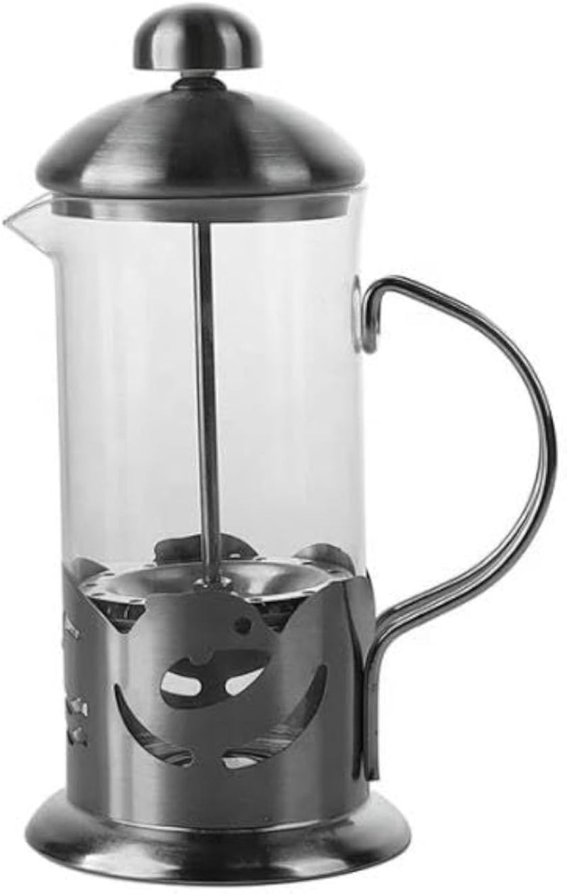 Next store Glass Coffee Press 600ml â€“ Easily Make Coffee, Cappuccino & Foam at Home â€“ Pyrex Heat Resistant Material with Stainless Strainer (Shape 4)