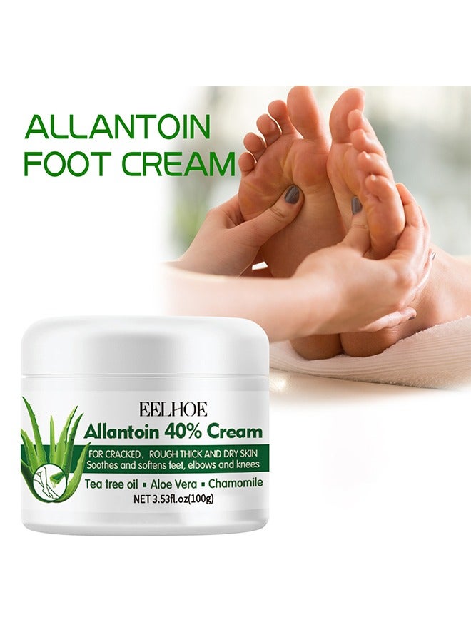 EELHOE Allantoin 40% Cream- Foot Care Cream  For Cracked,Rough Thick and Dry Skin Soothes and Softens Feet,Elbows and Knees Hydrating and Moisturizing Foot Care Cream - Image 1