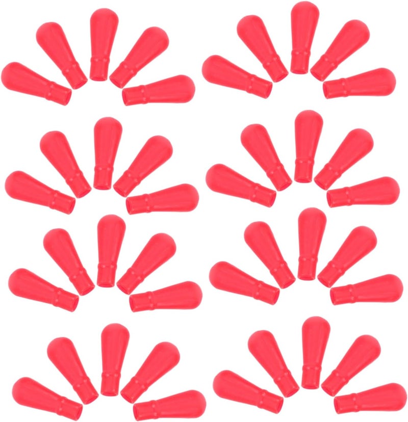 ABOOFAN 40Pcs Red Silicone Dropper Bulbs with Glass Pipettes Versatile Laboratory Supplies for Chemical Experiments Easy to Use Comfortable Handling Multi Compatible Dropper Caps - Image 1