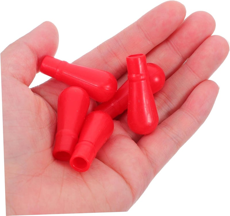 ABOOFAN 40Pcs Red Silicone Dropper Bulbs with Glass Pipettes Versatile Laboratory Supplies for Chemical Experiments Easy to Use Comfortable Handling Multi Compatible Dropper Caps - Image 4