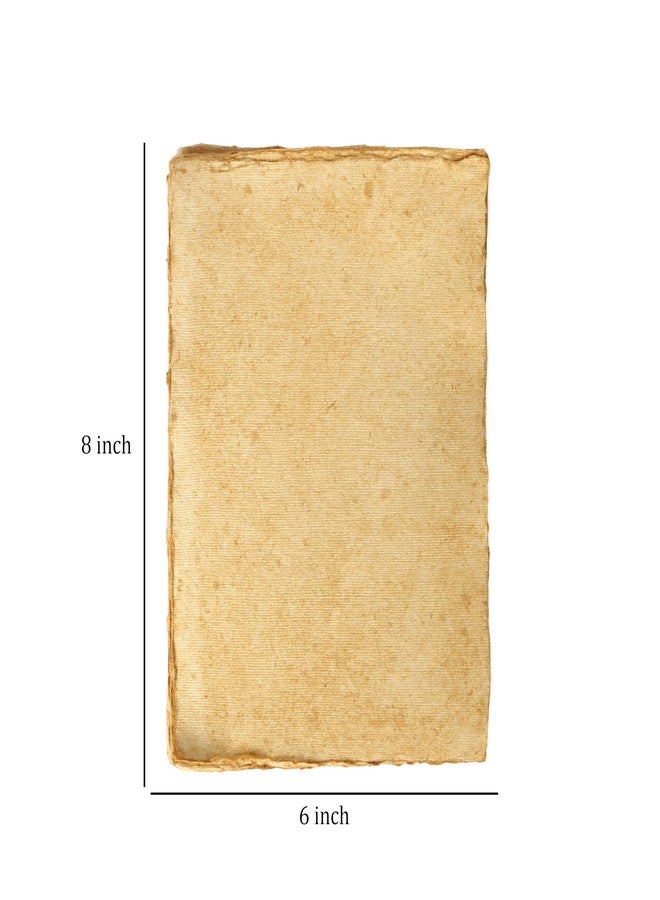 KomalC Handmade Deckle Edge Paper 8x6 Inches, 200 GSM Recycled Cotton Paper, Pack of 50 Sheets - Perfect for Watercolor, Drawing, and Calligraphy - Image 3