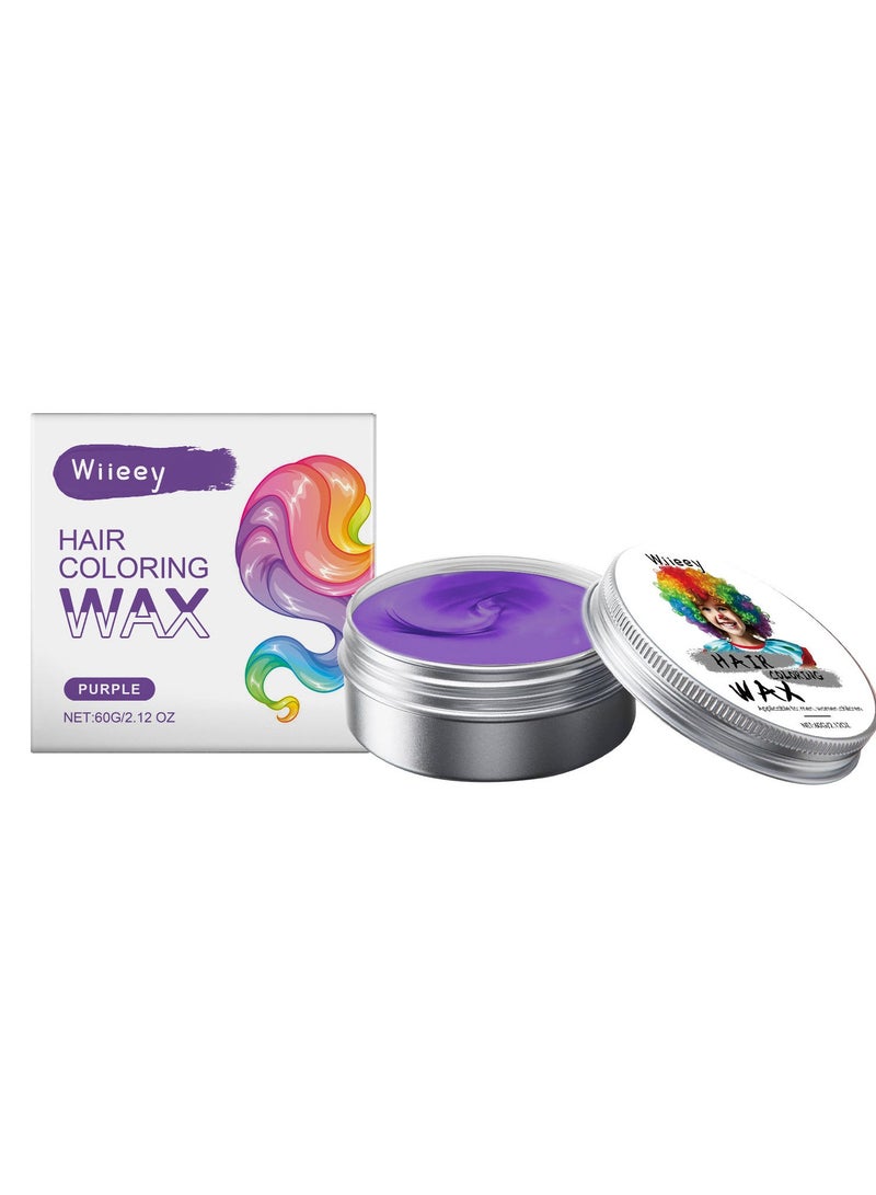 wiieey Temporary Hair Dye for Kids, Strong Styling Power to Shape Hairstyle, Beautiful Hair Color Dye, Gentle Formula, Healthy Hair Dye, Multiple Colors Available (Purple) - Image 1