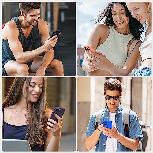 Miracase Designed for iPhone 14 Pro Max Phone Case with Screen Protector,[Upgraded Enhanced Camera Protection],Shockproof Liquid Silicone Case with Microfiber Lining,6.7 inch, Black - Image 2