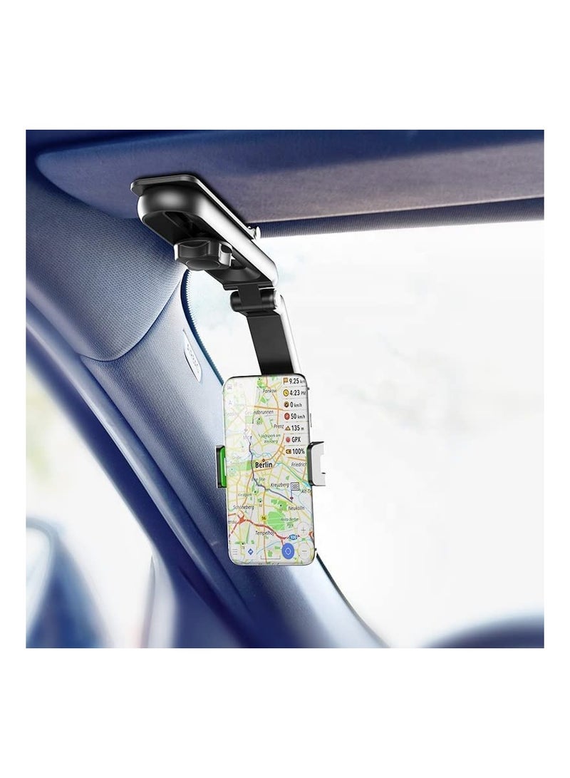 Car Mobile Phone Holder 360 Flexible Rotating Holder for Car Sun Visor│ Mobile Phone Holder for Kitchen │Desk Multipurpose Holder - Image 2