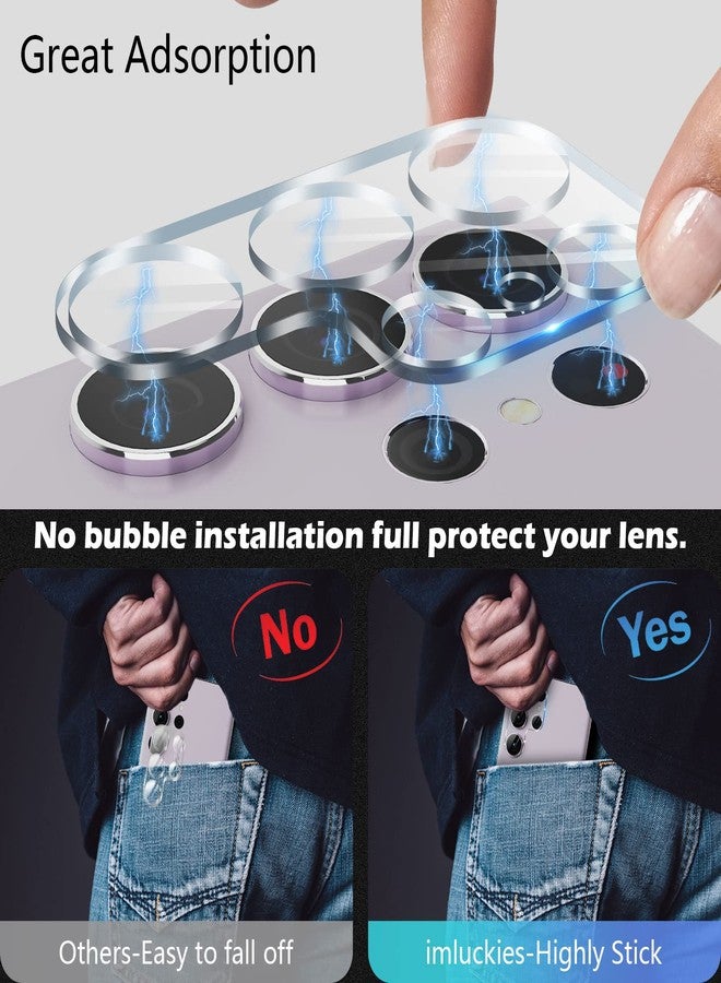 imluckies Design for Samsung Galaxy S23 Ultra Camera Lens Protector, [4 Pack] 9H Tempered Glass Back Camera Screnn Protective Film, Scratch-Resistant, Easy Installation, Clear - Image 5