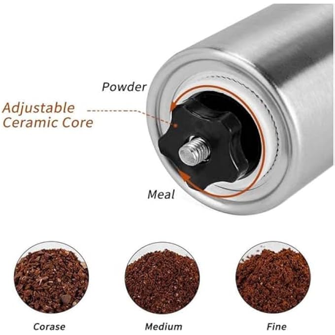 SKEIDO Hand Coffee Grinder Manual Coffee Portable Grinder Adjustable Ceramic Coffee Bean Mill Stainless Steel Kitchen Mills Tools - Image 5