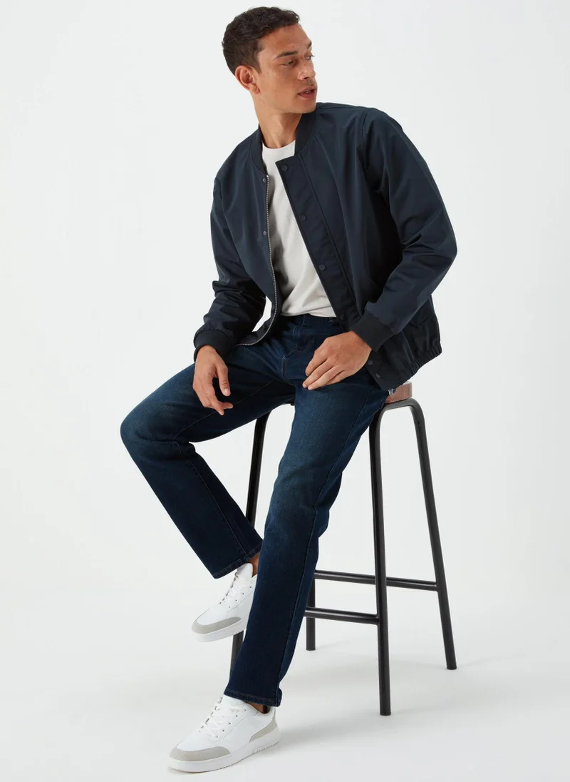 Matalan Dark Wash Stretch Straight Fit Jeans