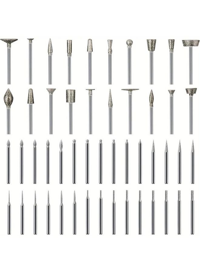 50 قطعة من مجموعة ألماس الحفر كشط الأحجار للنقش وتلميع دريمل - Image 1