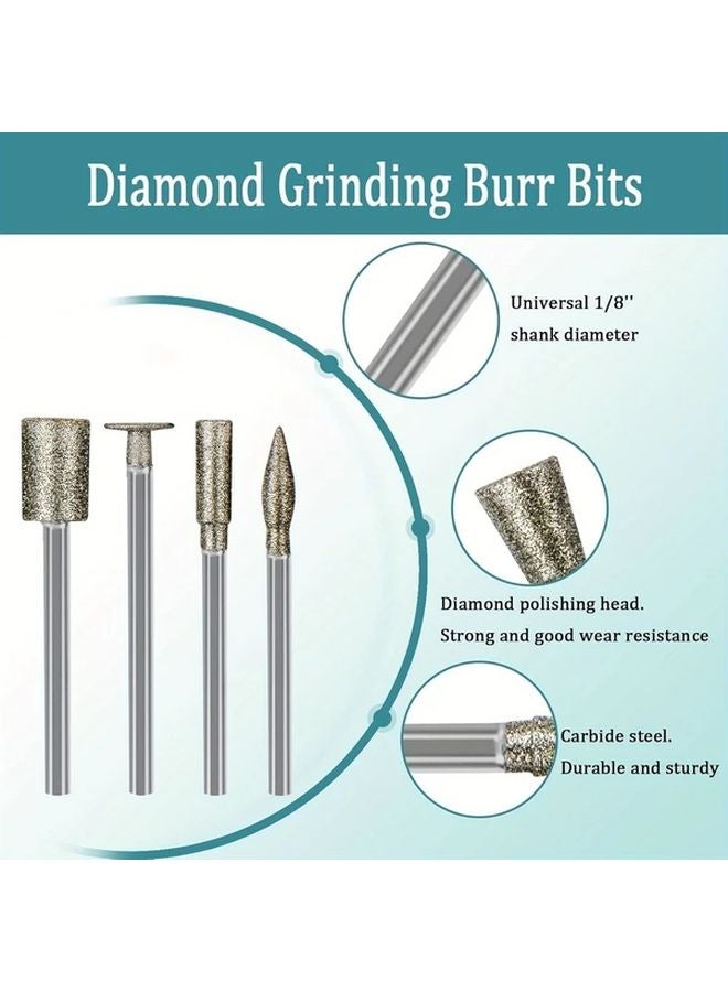 50 قطعة من مجموعة ألماس الحفر كشط الأحجار للنقش وتلميع دريمل - Image 5