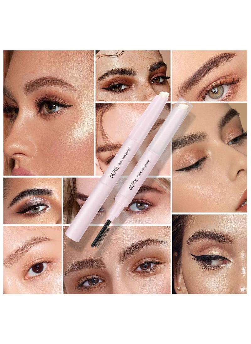 DEROL - Waterproof Brow Wax Pencil Comb Shaped Eyebrow Long-lasting & Natural Eyebrow cream, reshape the boundary, quick drying and waterproof Eyebrow 1.3G - Image 1
