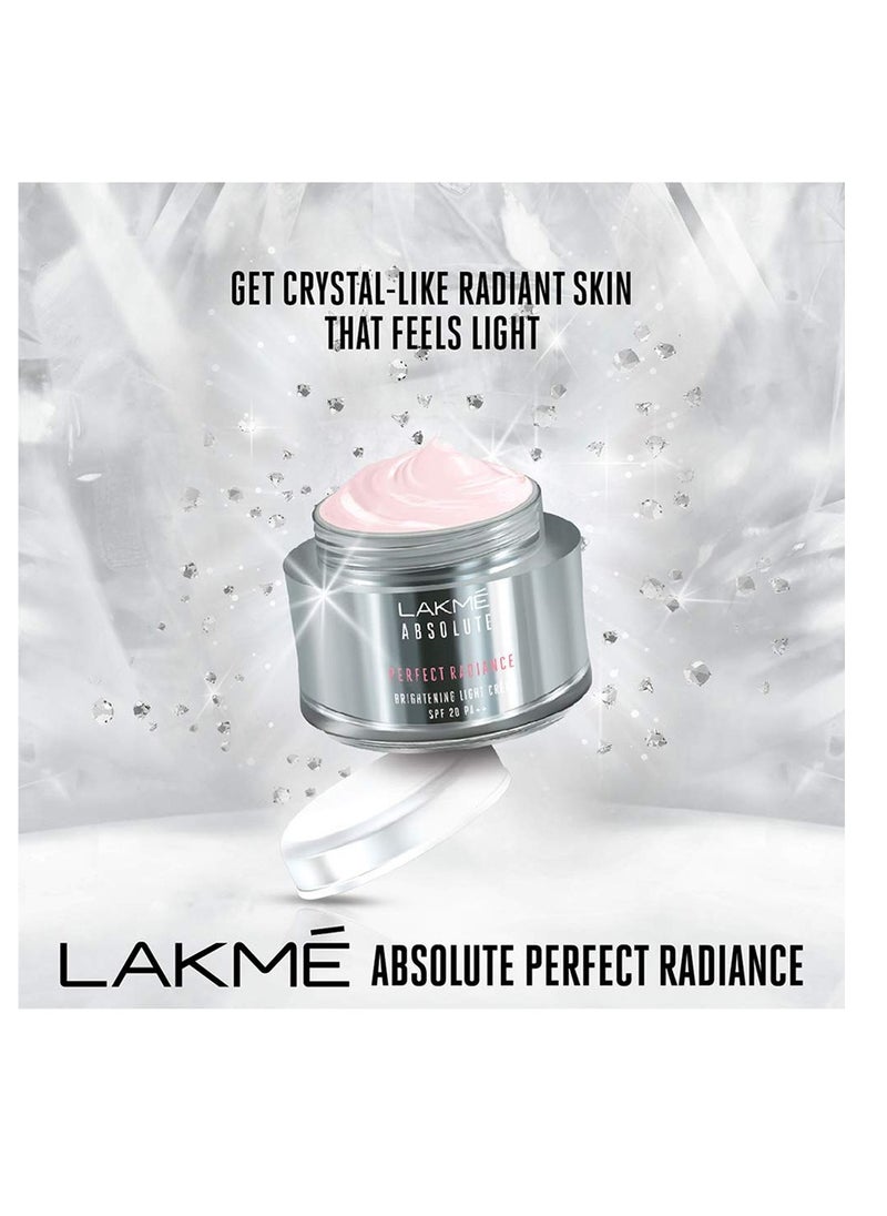 LAKME - LAKMÉ Absolute Perfect Radiance Brightening Light Crème with Niacinamide and Micro crystals  50g and Lumi Cream Moisturizer with Highlighte  Enriched with Niacinamide for All Skin Type  30g - Image 1