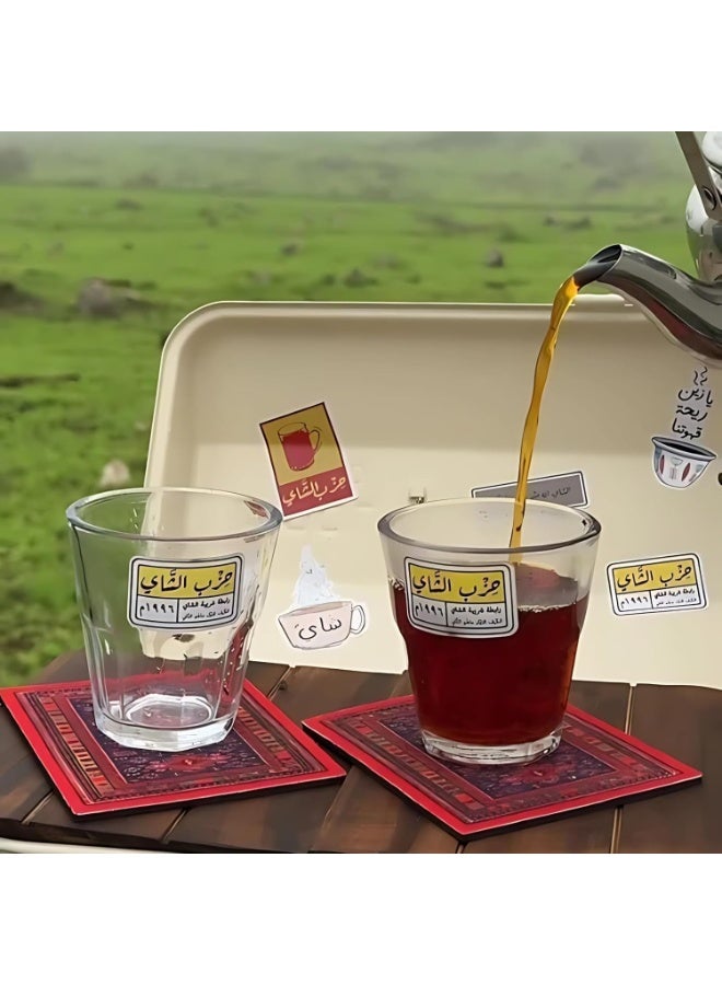 طقم شاي عربي فاخر للتخييم مع علبة بيج - Image 4