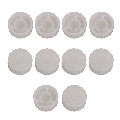 logyues Plastic Guitar Stomp Knob Pedal Knobs Protector Cap Pack of 10 (Transparent White) - Image 1