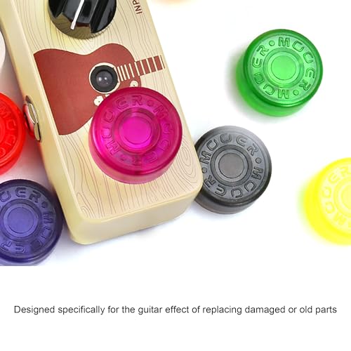 logyues Plastic Guitar Stomp Knob Pedal Knobs Protector Cap Pack of 10 (Transparent White) - Image 5