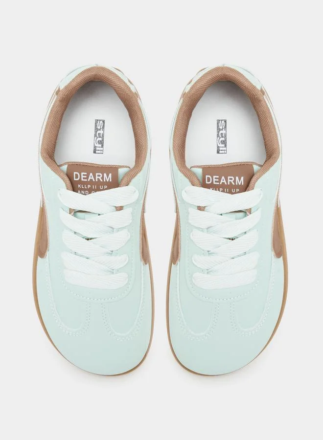 ستايلي Styli Panelled Lace Up Sneakers