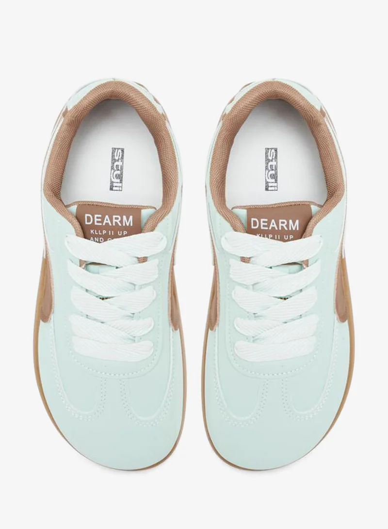 Styli Active  Panelled Lace Up Sneakers for Women | Best Price UAE