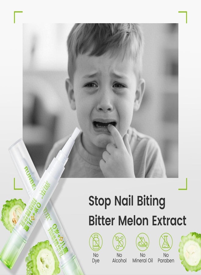 RUNBEN Nail Biting Treatment for Kids & Baby Bitter Taste Nail Care Pen to Stop Thumb Sucking & Biting Nails, Toddlers Safe & Natural Formula, 2-in-1 Repair & Deterrent (0.14 oz) - Image 4