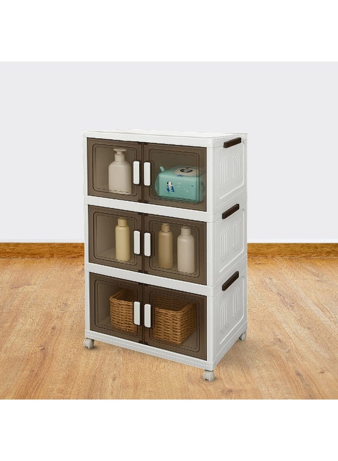 Home Box 3-Tier Plastic Storage Box for Home - Image 1