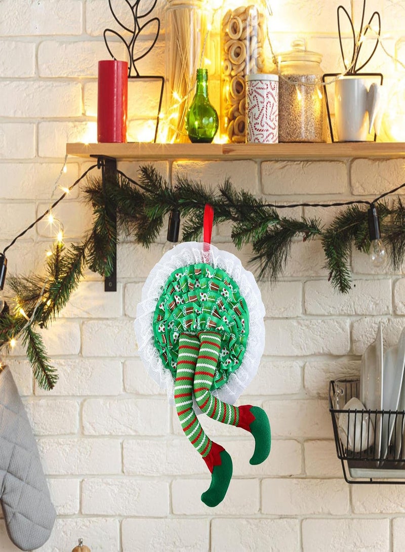 GGOOT Elf Legs for  Tree -  Wreath Stuffed Elf Legs, Tree Hanging Decorations Party Props Supplies for Door Fireplace Shelf Car Trunk - Image 3