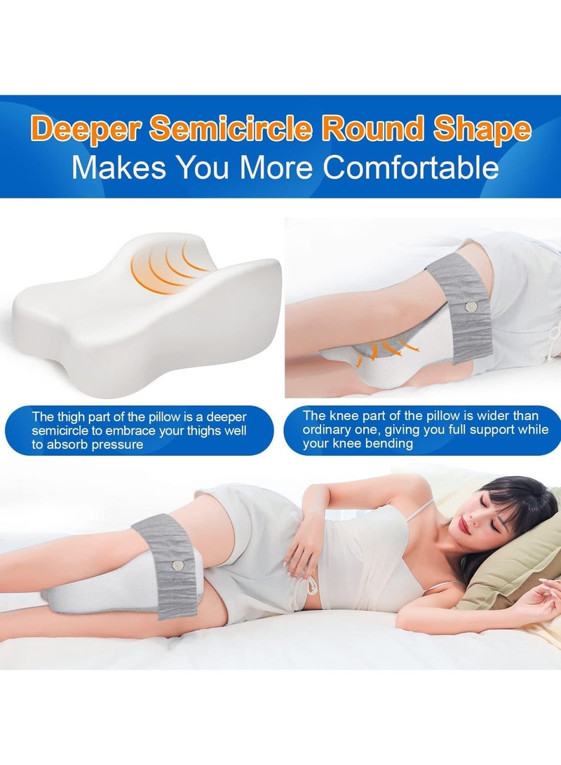 وسائد أرجل دائرية الشكل للنوم تعزز النوم، وسادة ركبة حقيقية لمن ينامون على جانبهم تفصل الركبتين لمزيد من الراحة، وسادة أرجل من إسفنج الذاكرة - Image 3