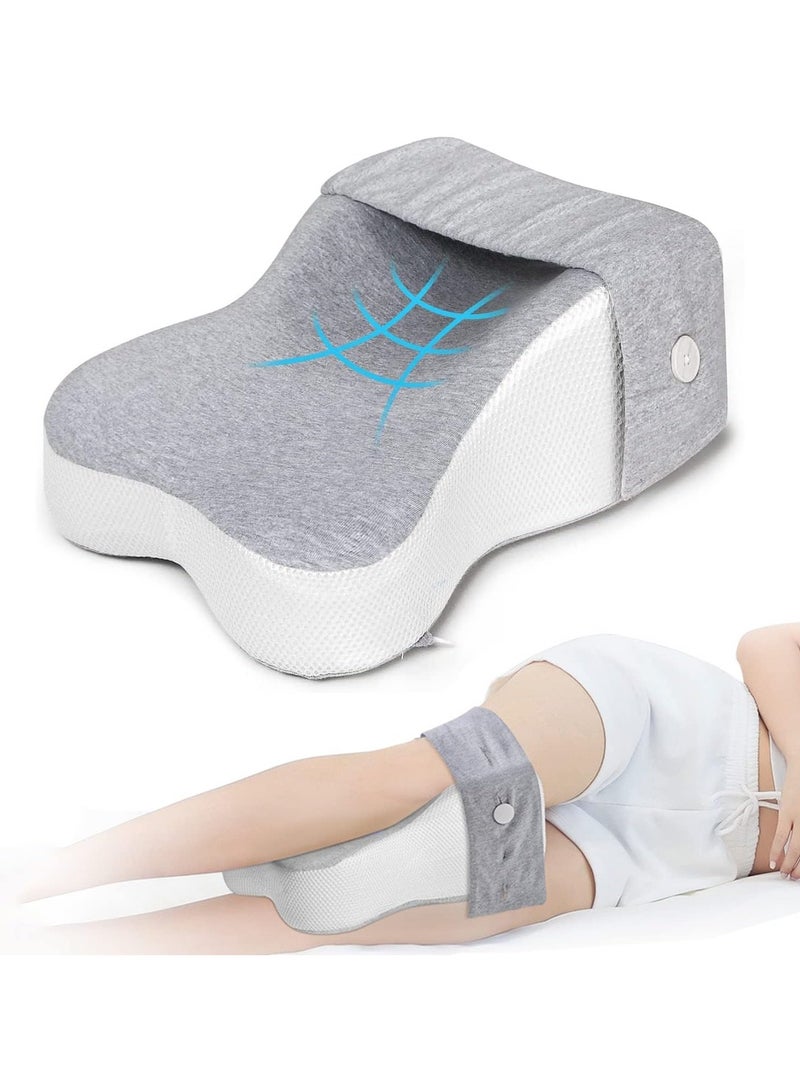 وسائد أرجل دائرية الشكل للنوم تعزز النوم، وسادة ركبة حقيقية لمن ينامون على جانبهم تفصل الركبتين لمزيد من الراحة، وسادة أرجل من إسفنج الذاكرة - Image 1