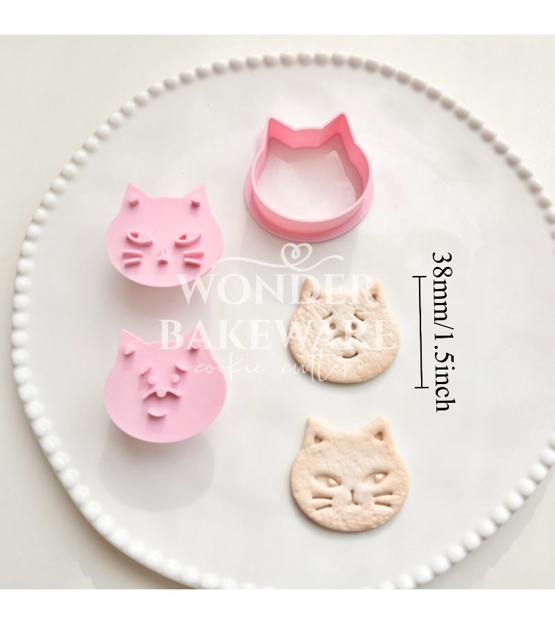 Cat Shape Cookie Cutter Mold for Biscuit Stamp Icing Kitchen Baking - Image 3