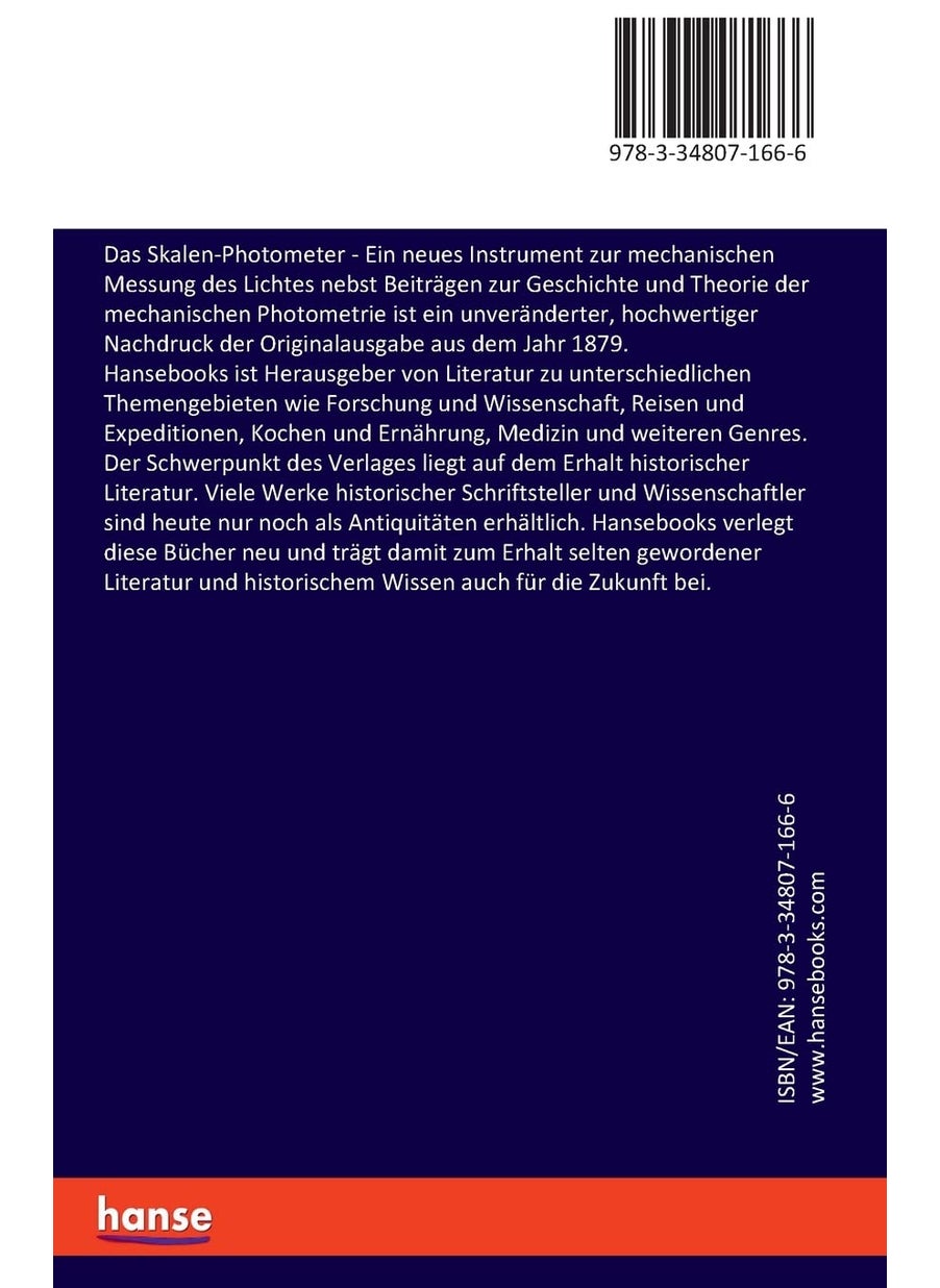 Das Skalen-Photometer: Ein neues Instrument zur mechanischen Messung des Lichtes nebst Beiträgen zur Geschichte und Theorie der mechanischen Photometrie  - Image 2