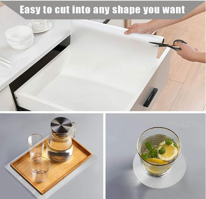 KayJen (50cmX3M) Solid Transparent Food Grade EVA Anti Slip MatSheet For Fridge, Kitchen, Drawer, Shelf Liner, Table (Diamond Texture, Transparent) - Image 5
