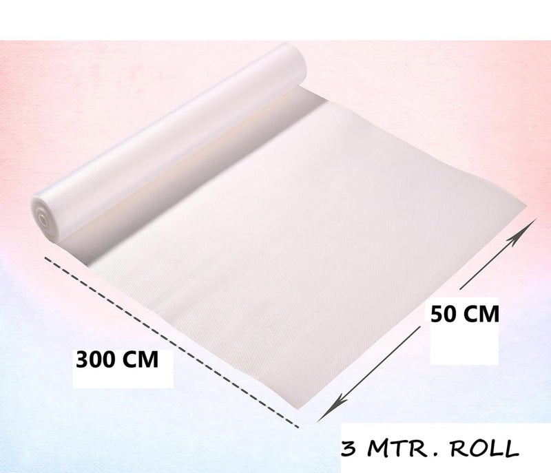 KayJen (50cmX3M) Solid Transparent Food Grade EVA Anti Slip MatSheet For Fridge, Kitchen, Drawer, Shelf Liner, Table (Diamond Texture, Transparent) - Image 2