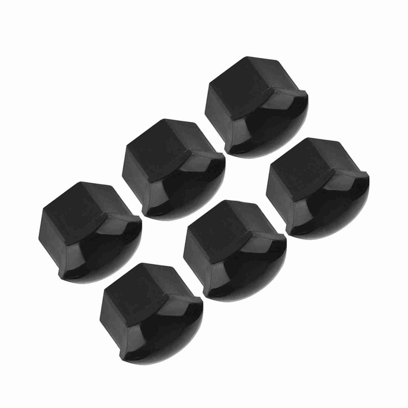 Black Wheel Nut Caps 19mm Rust Proof Decorative Cover Set of 20 Pieces - Image 2