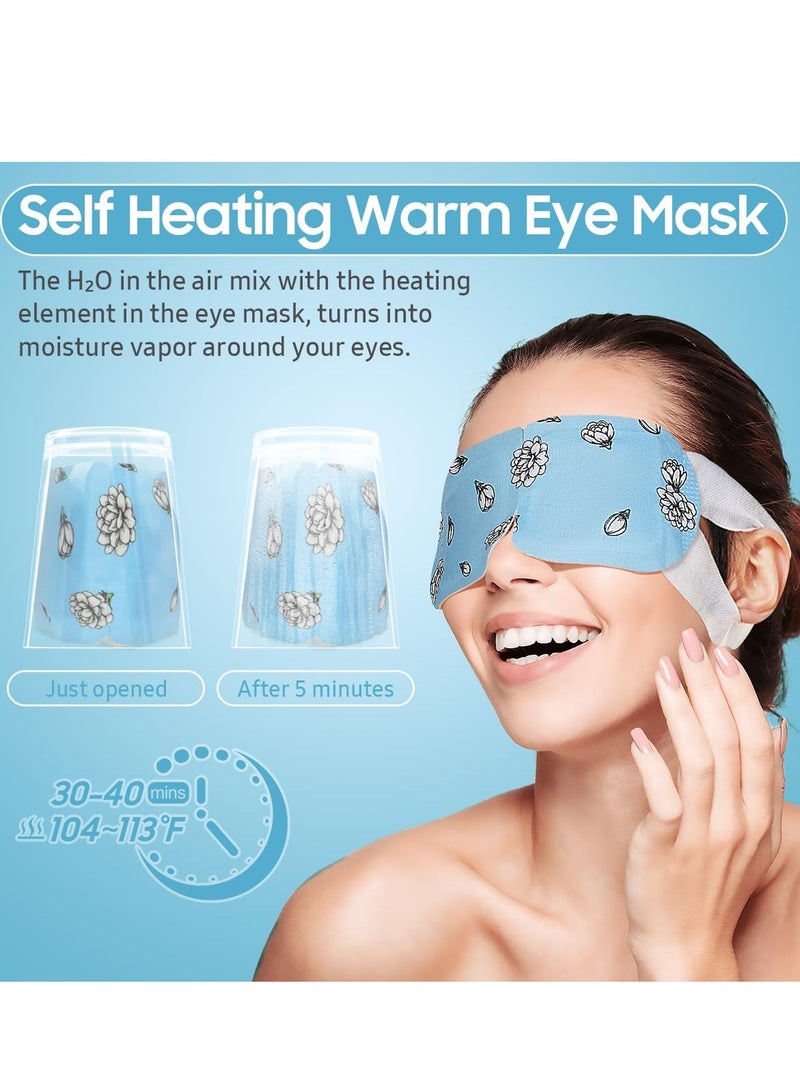 BeHoomi 30Packs Steam Eye Mask, Heated Eye Mask Warm Compress for Eyes, Self Heating Disposable Eye Masks for Home Sleep, Spa, Travel Essentials & Relaxation Gifts, Stocking Stuffers (Jasmine)  - Image 3