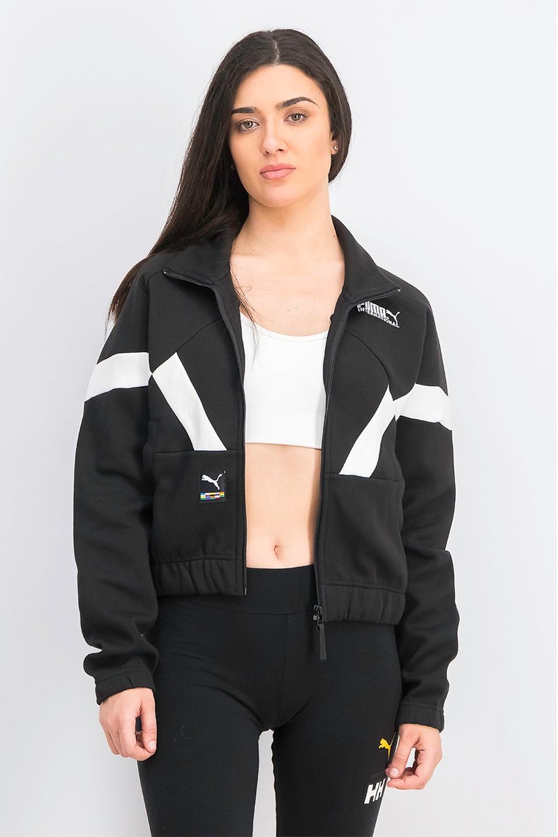 PUMA Women Long Sleeve Full Zip Track Jacket, Black - Image 1