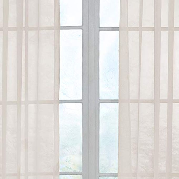 CurtainFresh Odor Neutralizing Sheer Voile Grommet Window Curtain for Bedroom or Living Room (1 Panel), 59 in x 63 in, Ivory - Image 3
