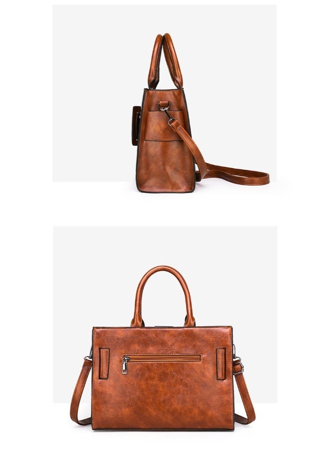 Rup Art American Shoulder Bag Letter Pattern Portable Single Shoulder Bag Embossing Large Capacity Letter Bag Rup Art - Image 3