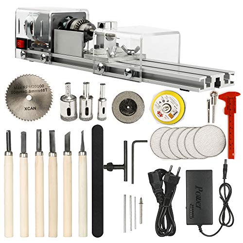 OPHIR Mini Wood Lathe Milling Machine DIY Working CNC Mini Lathe Tools 100W 24V - Image 1