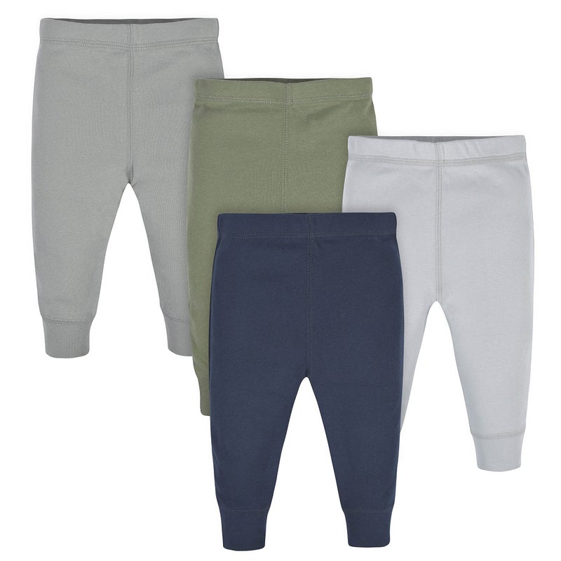 Gerber Baby Boys 4-Pack Sweatpants, Navy/Army Green, 3-6 Months US - Image 1