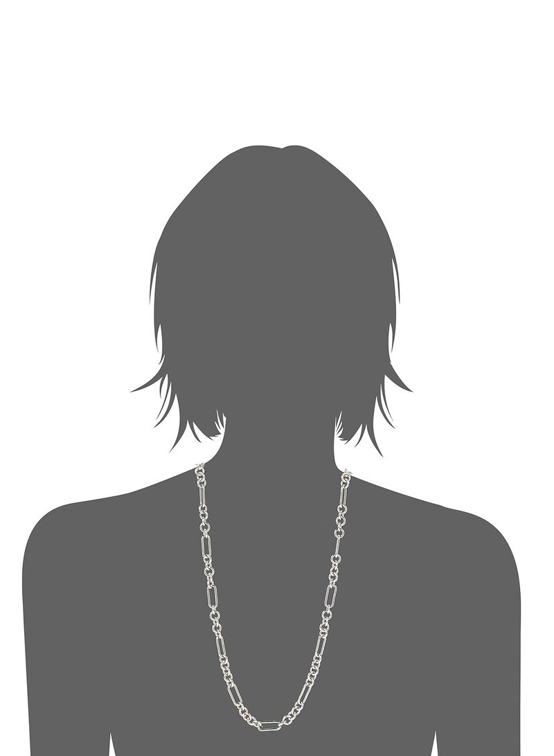 Estele Rhodium Plated Thick Links & Shackles Chain for Men with Toggle Bar, Silver, One Size - Image 3